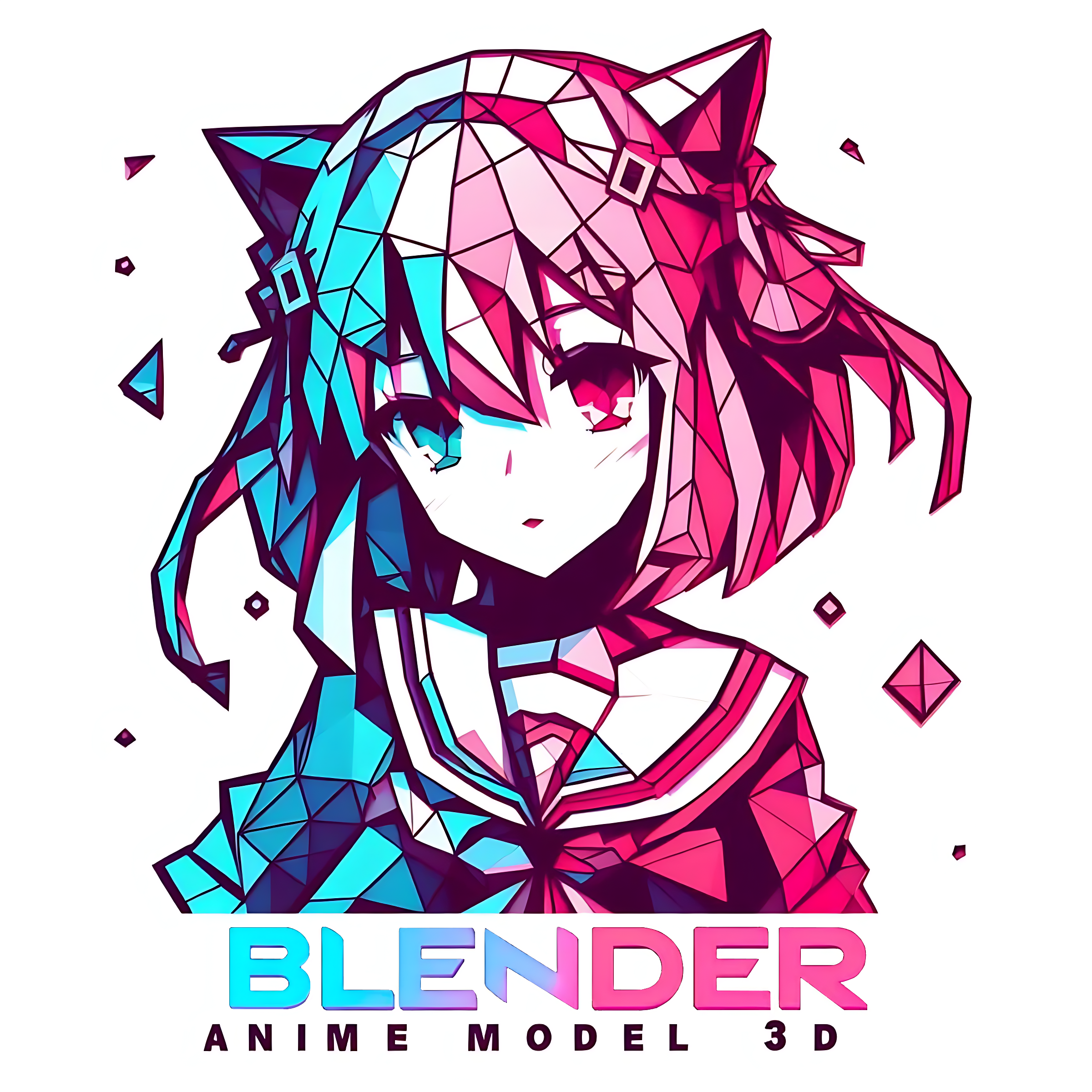 BlenderAnimeModel 3D