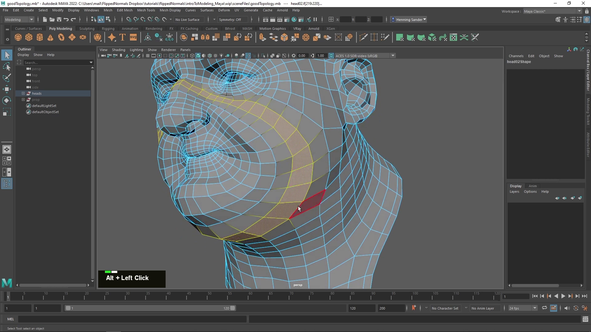 Introduction to Modeling in Maya - FlippedNormals