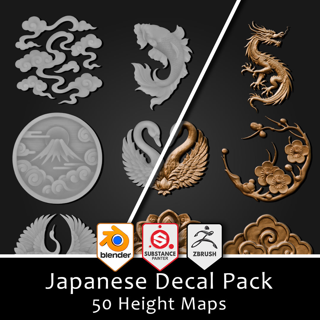 3DT Japanese Ornamental Decal & Stamp Pack