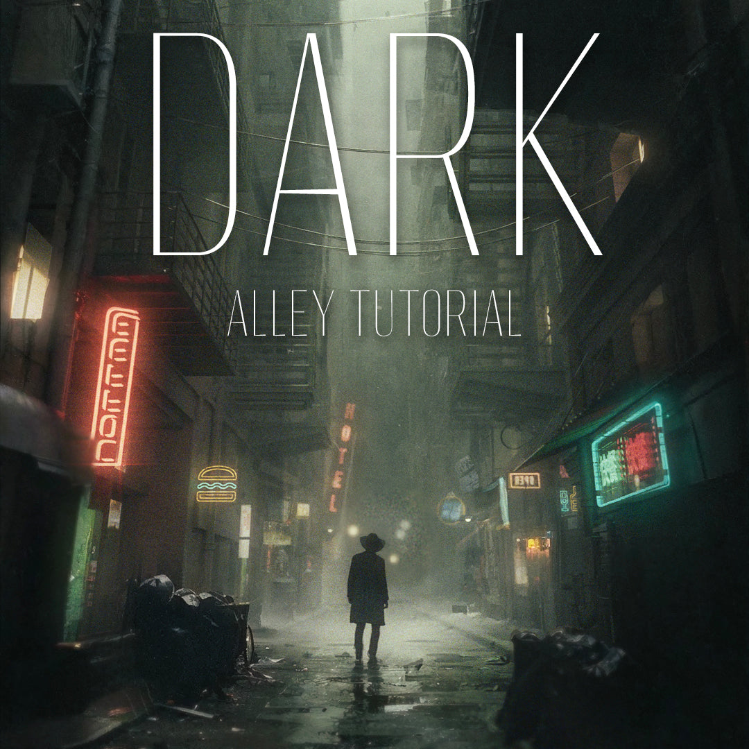 Dark Alley Scene - Full Blender Cinematic Workflow + 300 assets