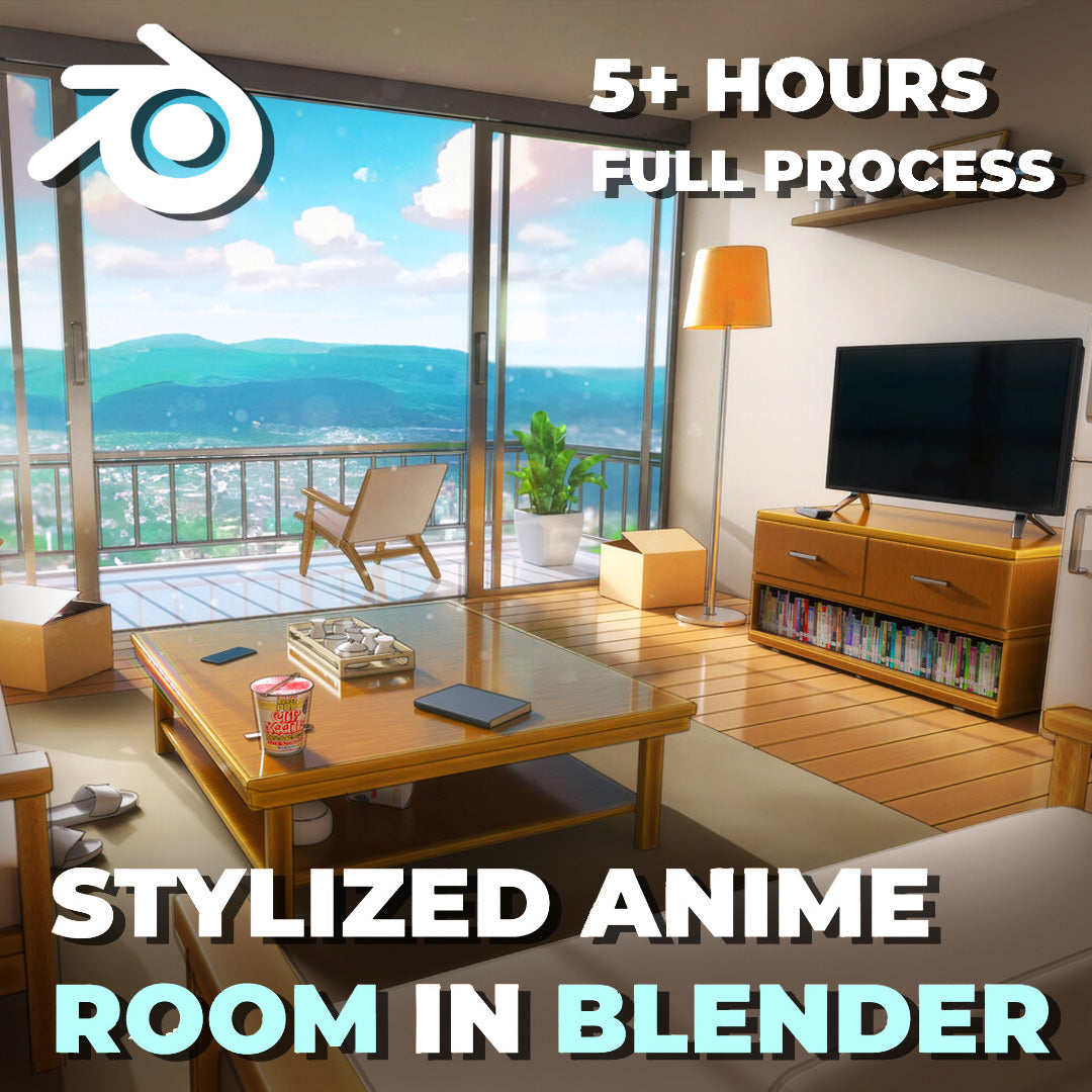 Stylized Anime Room in Blender