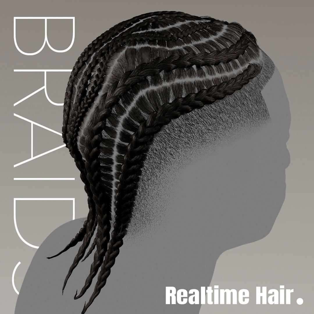 Realtime Cornrows/Braids - Working Files and Marmoset Scene