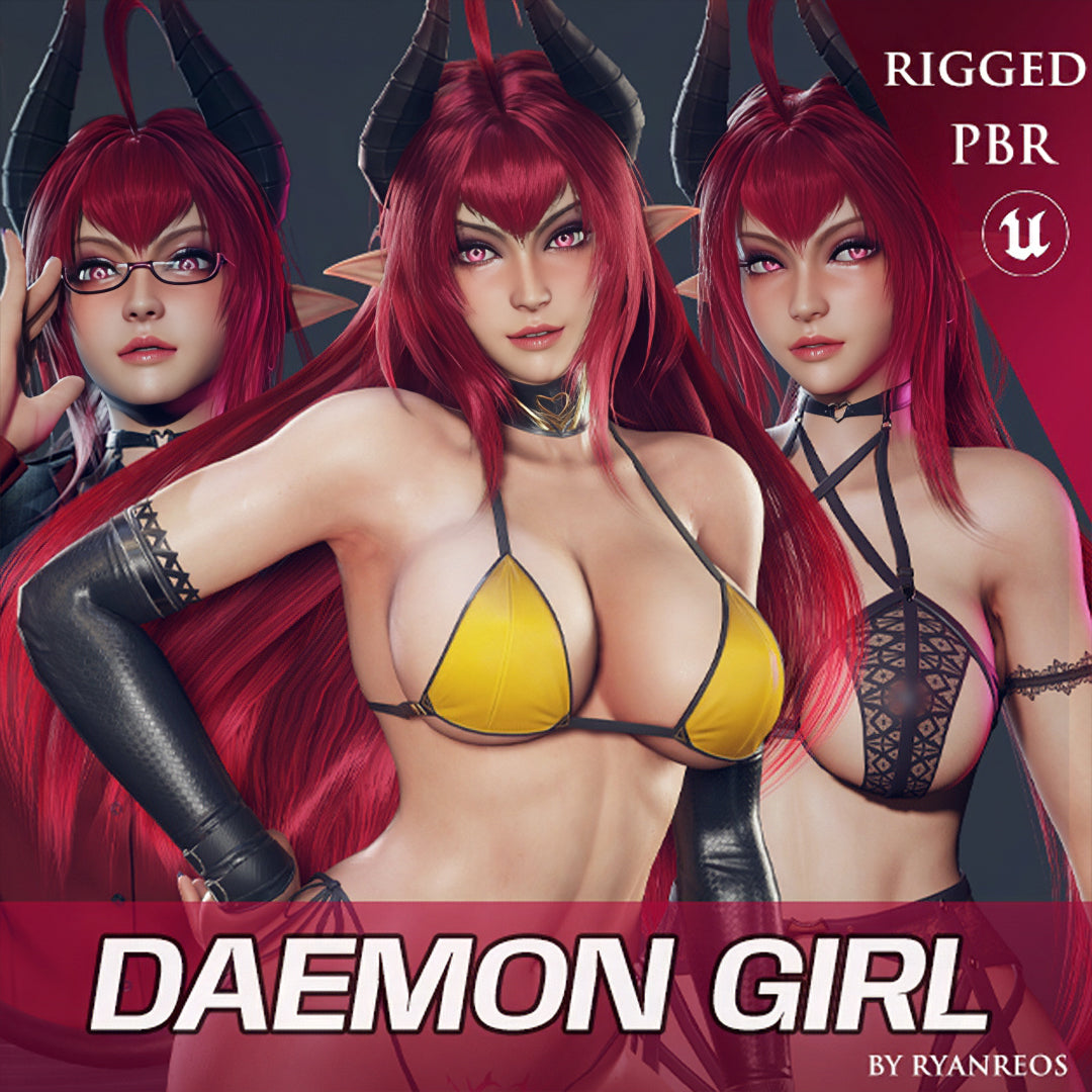 Daemon Girl Deluxe Version - Game Ready