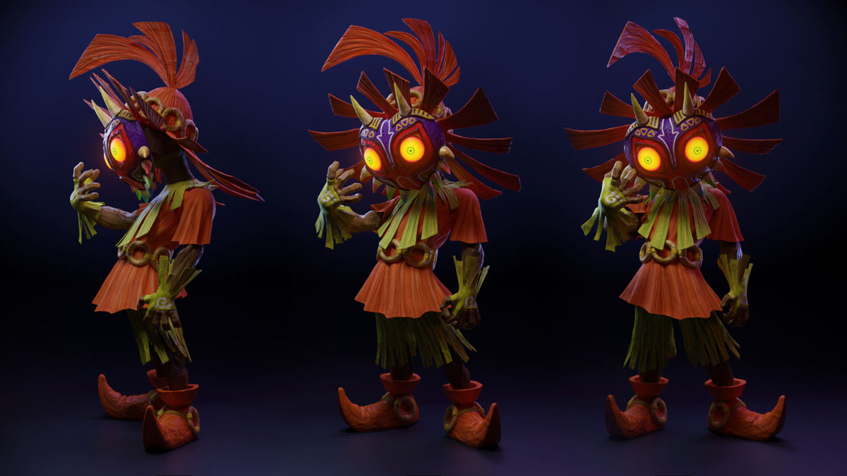 Flipped Normal Stylized Character Sculpting in ZBrush - Majora & Skull Kid ...
