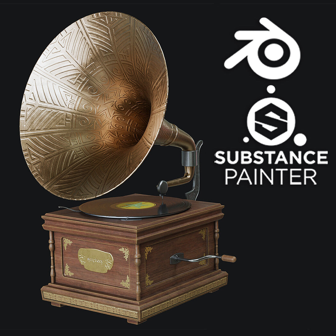 Creating a Gramophone in Blender and Substance Painter
