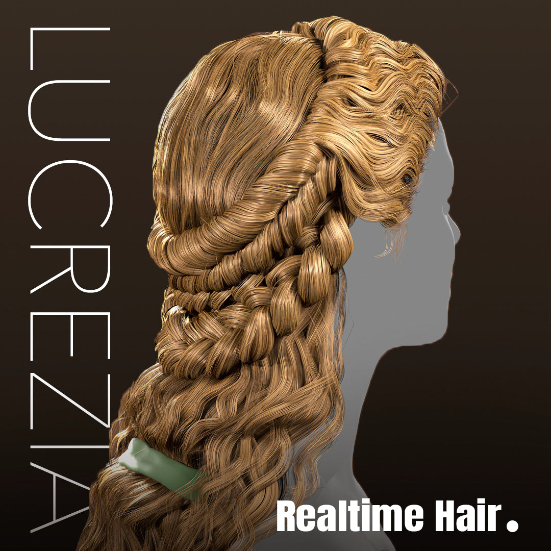 Realtime Lucrezia Hair - Working Files and Marmoset Scene