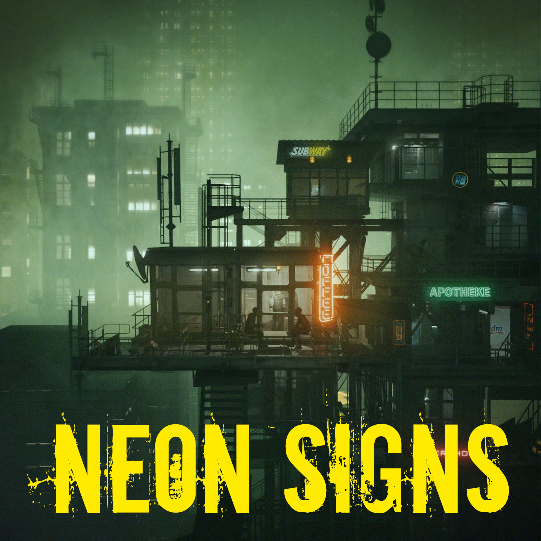 Neon Signs Asset Pack Ready For Asset Browser (70 Assets)