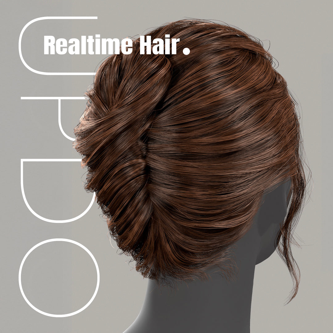 Realtime Updo Hair - Working Files and Marmoset Scene